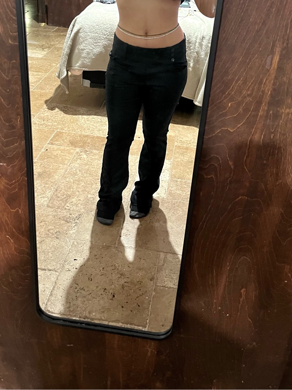 Urban Outfitters Low Rise Black Bootcut Pants Y2K Size 6 NWOT